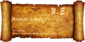 Maskal Edgár névjegykártya